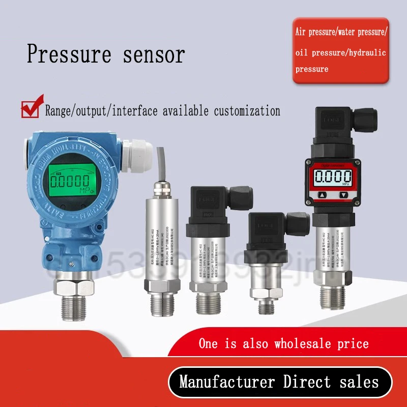 1pcs Small Type Pressure Transmitter Switch 4-20MA High Precision Constant Pressure Water Supply Steam Hydraulic Pressure Sensor