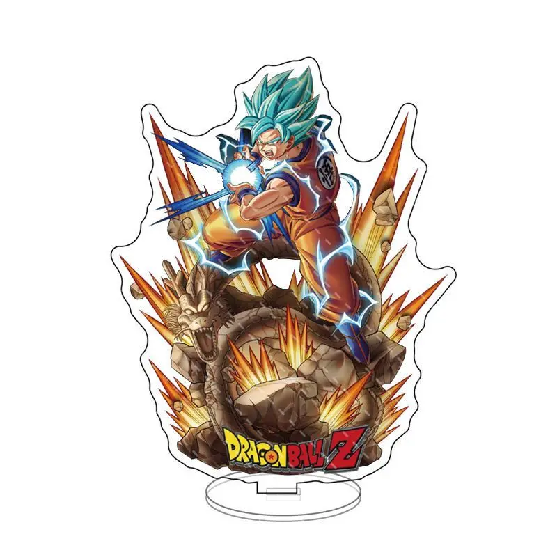 Nuevo Dragon Ball Son Goku Kakarotte creativo personalizado acrílico Anime adornos periféricos mesa de pie Simple y exquisita