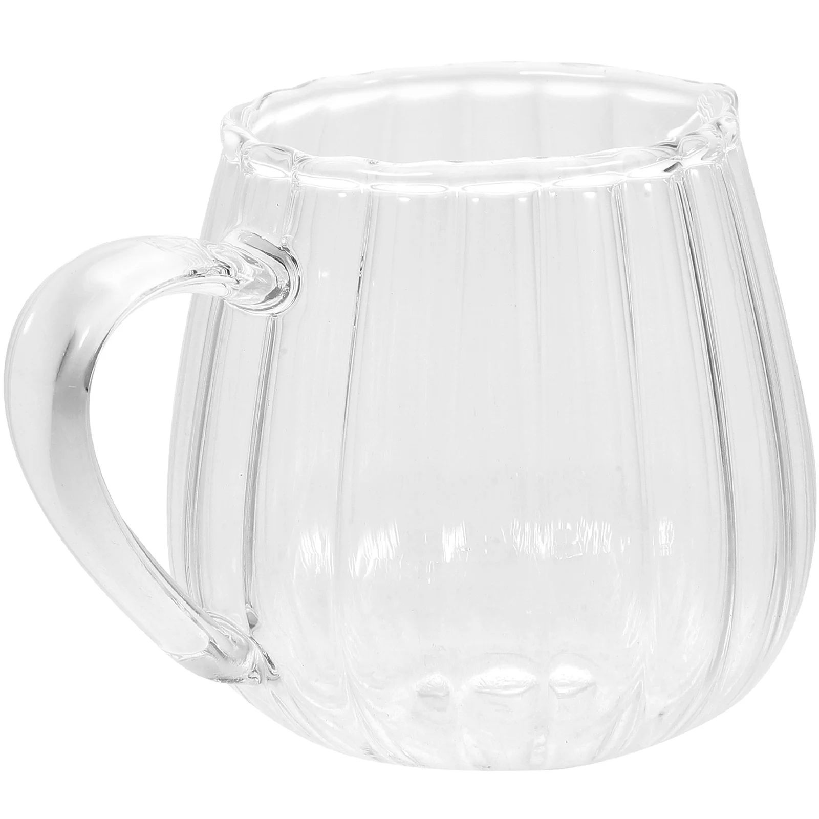 

60Ml Striped Creamer Pitcher Glass Smooth Pour Spout Design Multi-Use Coffee Creamer Jar for Home Bar Restaurant Decorative Milk