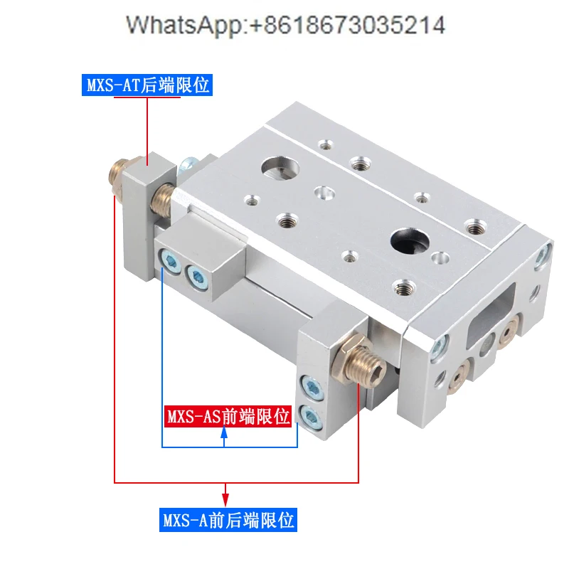 Precision Slide Cylinder MXS8-20/MXS12-50S Cross Guide MXS16-75/12-100/16-125A