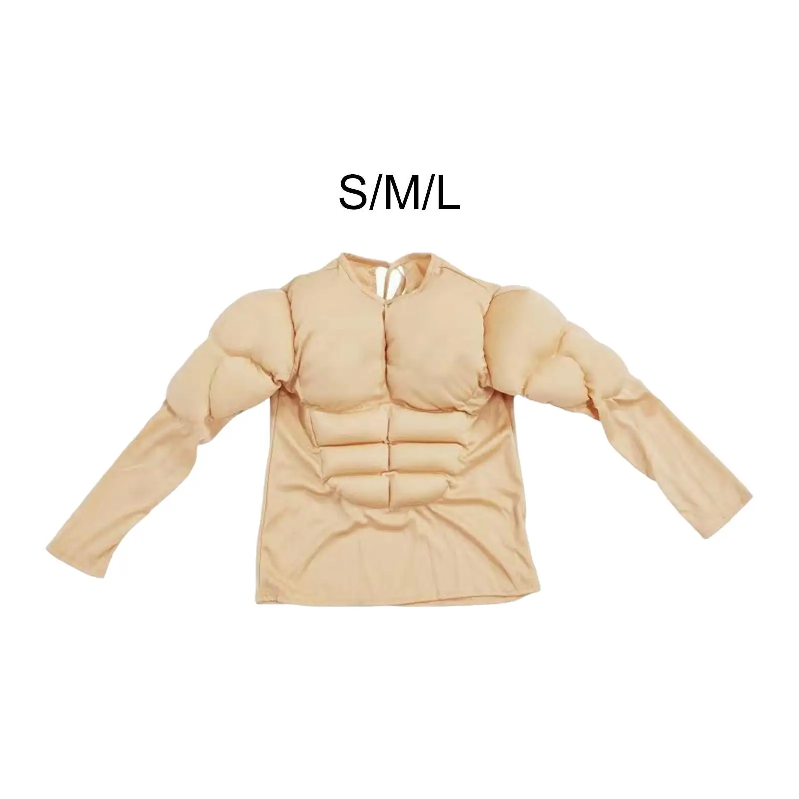 Kostium dla chłopców: koszulka z mięśniami, strój kulturysty na cosplay i imprezy tematyczne.