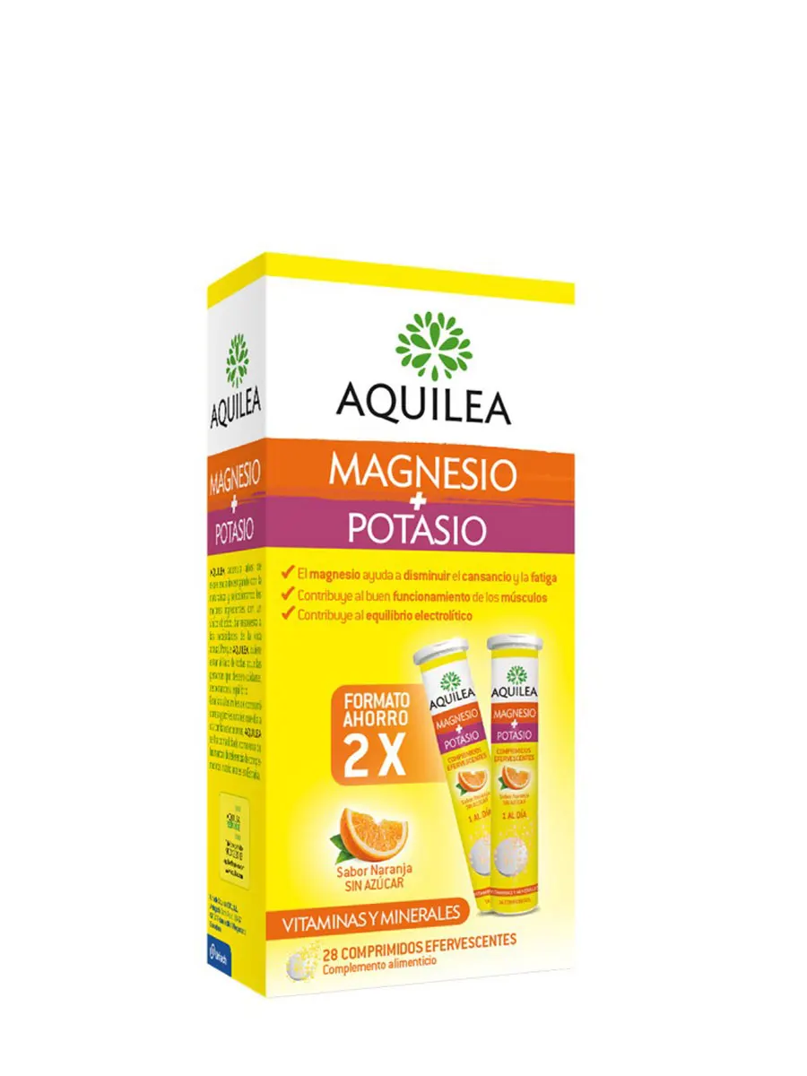 Aqulea Magnesium + potassium doubled 28 effervescent tablets-reduces tiredness and fatigue.