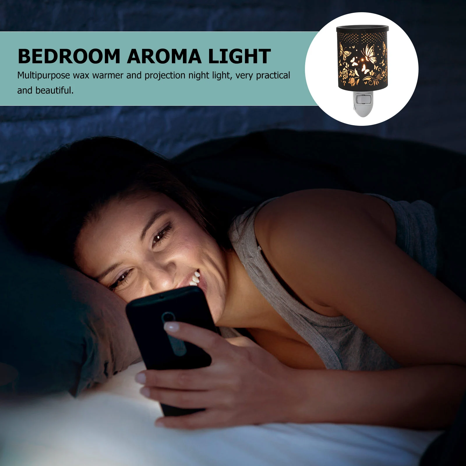 

Multipurpose Wax Warmer Aromatherapy Lamp Electric Melting Machine Fragrance Bedroom Night Light Decor for Party