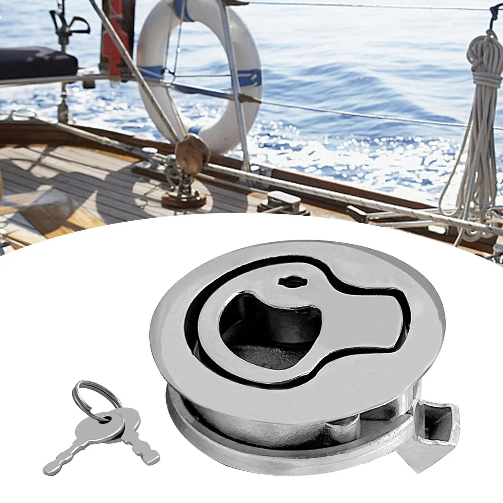 Marine Round Lock with Key Multipurpose Floor Lock for Car Trailer Yachts