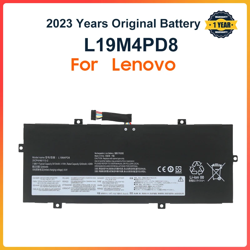 L19M4PD8 Laptop Battery for Lenovo Yoga Duet 7-13IML05 2-in-1 IML 2020 2021 Series L19C4PD8 5B10X87836 SB10X87837