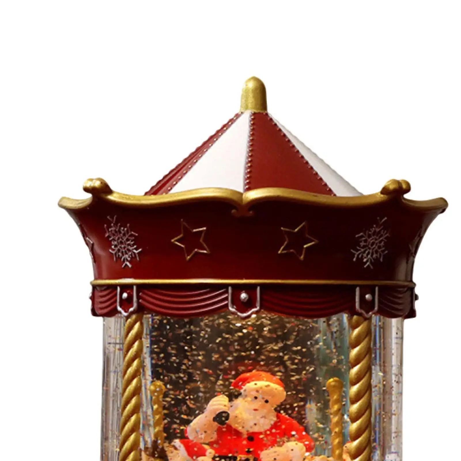Christmas Musical Snow Globe Christmas Decoration Music Box Xmas Tabletop Ornament Decorative for Party Valentines Day Gift