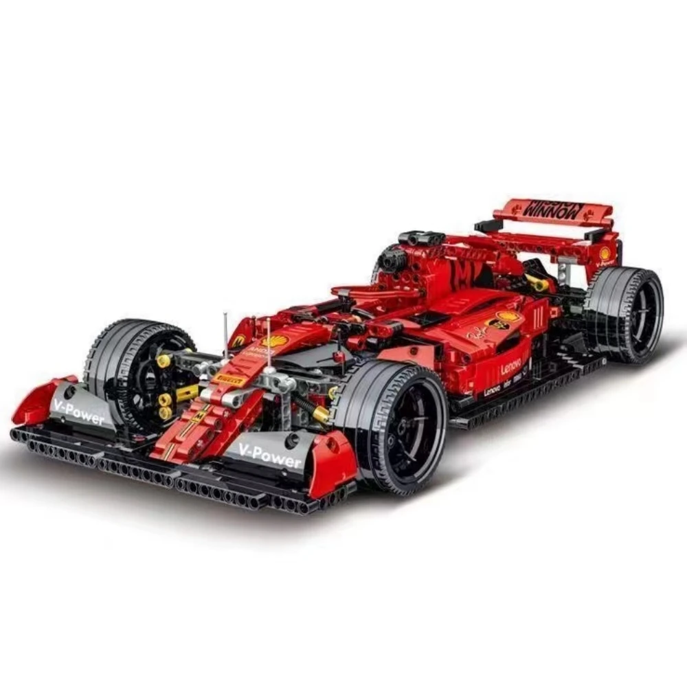 2024 new 1200 particles supercar building blocks F1-SF90 cool collection model car puzzle assembly boys building block toys