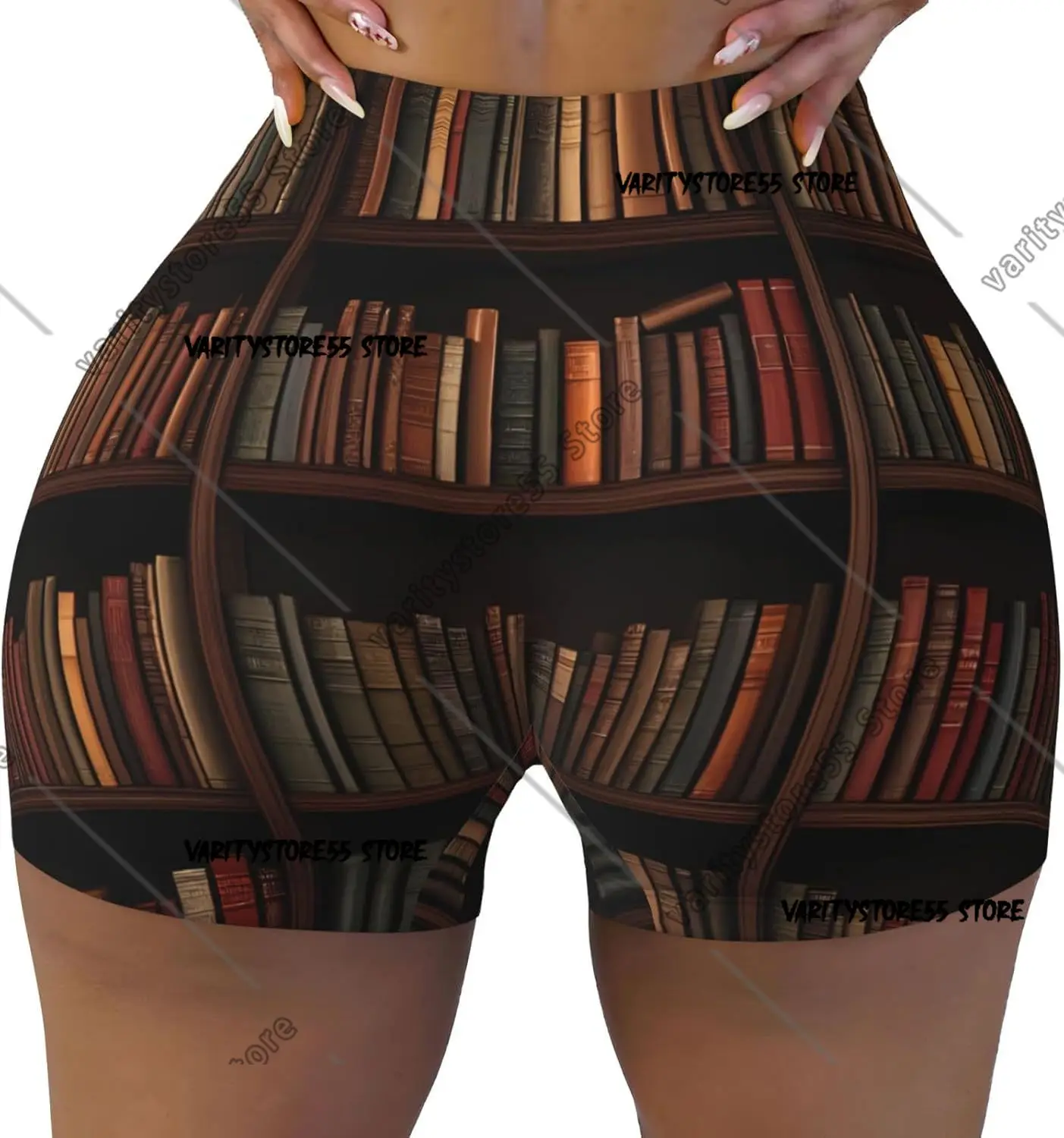 

Библиотека старых книг, шорты для тренировок для женщин, байкерские шорты для йоги, леггинсы с подтяжкой ягодиц