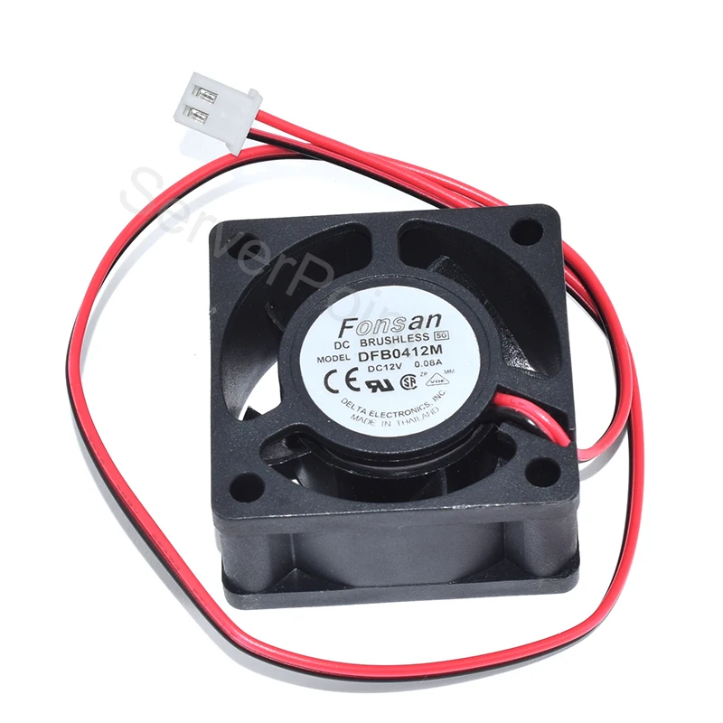 Genuine New DFB0412M 12V 0.08A 2-Pin DC Brushless Cooling Fan