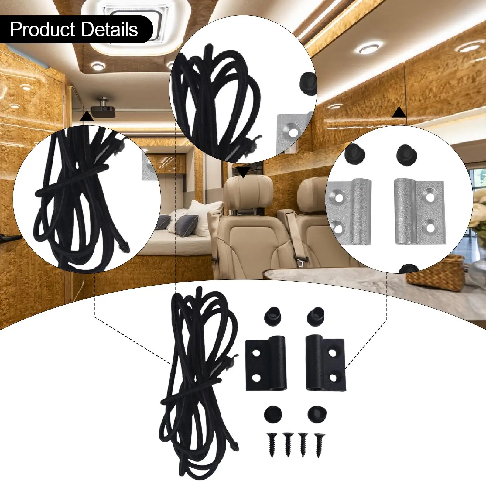 RV معلقة خزانة حبل التوتر حبل للمنزل المتنقل RV اكسسوارات العربة