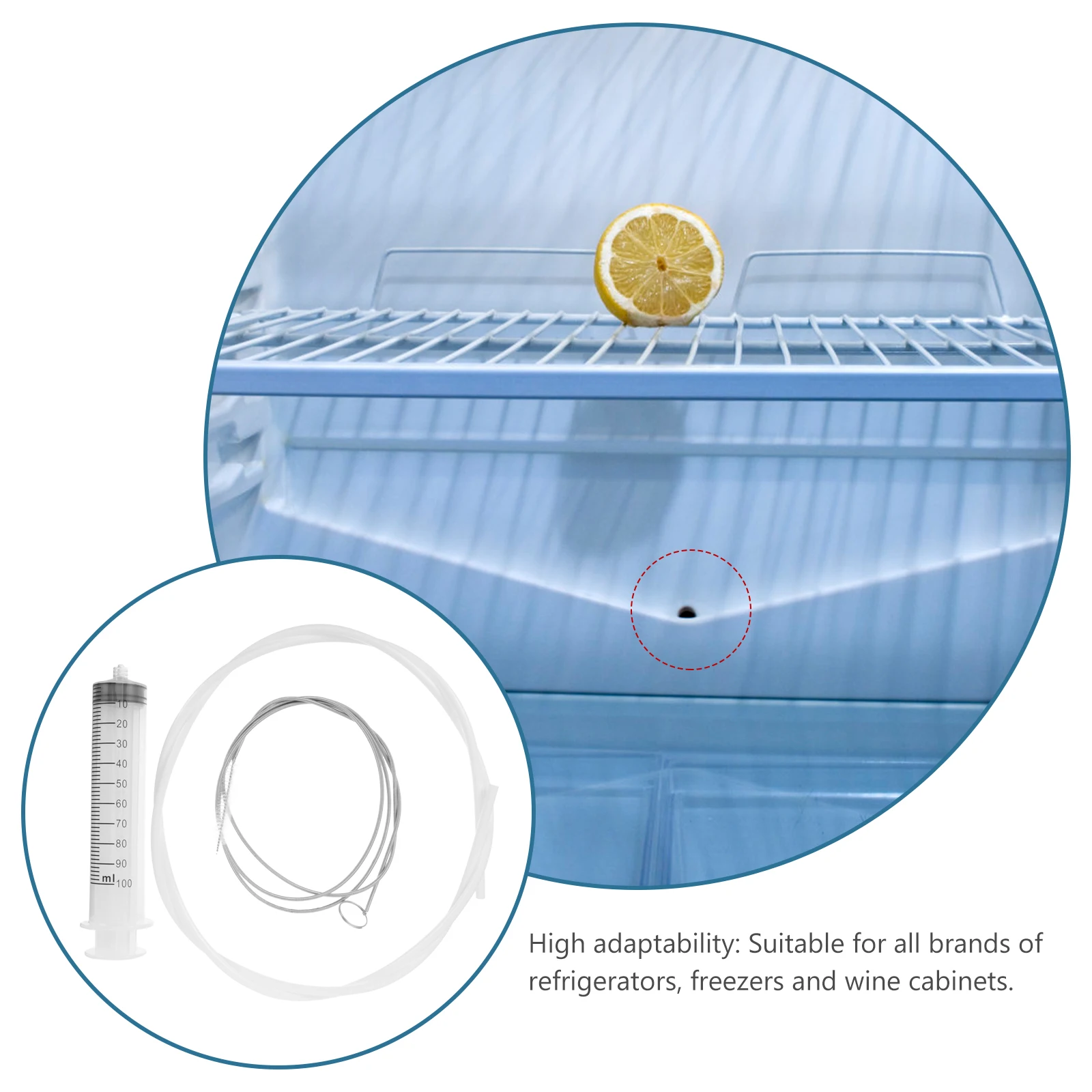 

Refrigerator Drain Hole Unclogger 1.55m Fridge Dredging Tool Remover Unblock Clogged Pipes Quickly Clean Without Damage Kitchen