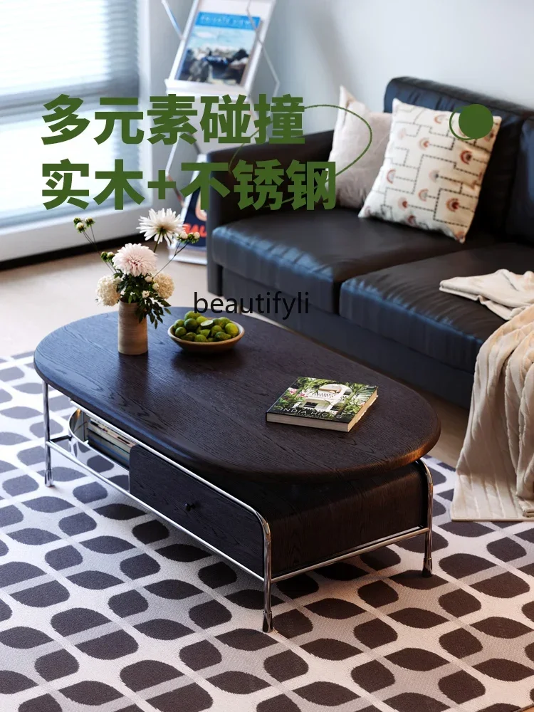 

SS ss7486 Coffee table living room household antique tea table solid wood small apartment French light luxury high-end coffee ta