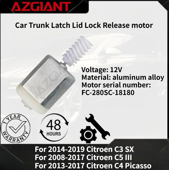 For 2014-2019 Citroen C3 SX/C5 III 2008-2017/C4 Picasso 2013-2017 Car Trunk Latch Lid Lock Release motor New high-quality parts