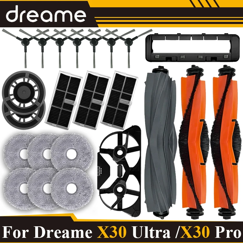 Dreame X30 Ultra / X30 Pro/트레이 L30 ultra Main Side Brush HEPA Filter Mop Pads Dust Bags Replacement Spare Parts Accessories