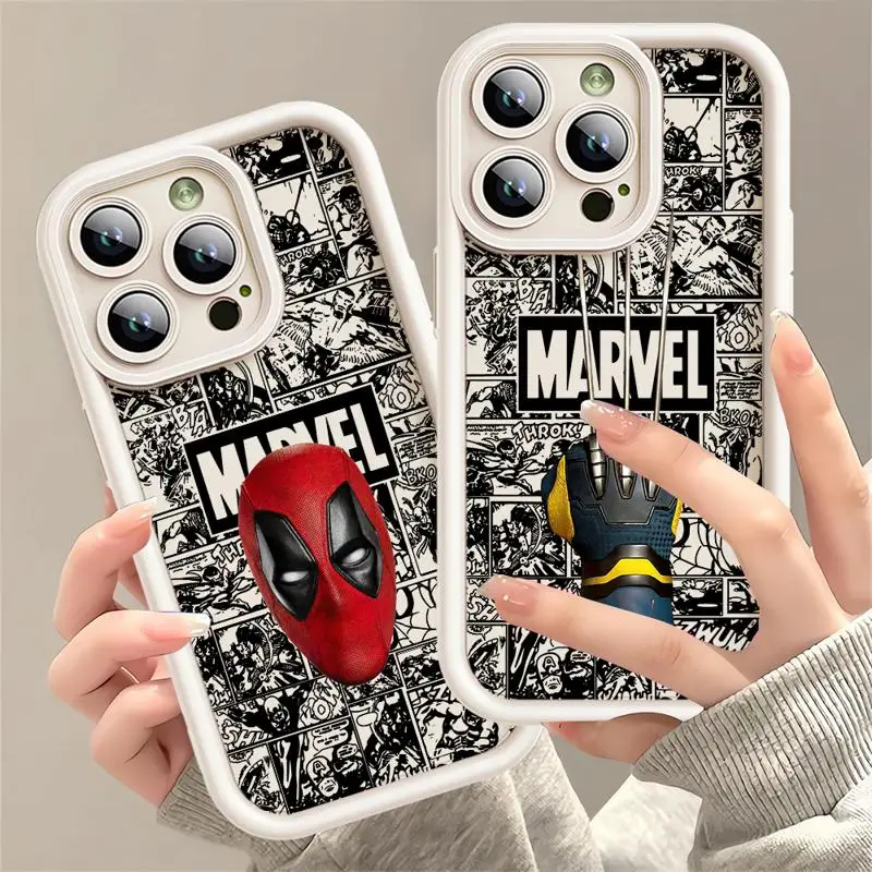 Deadpool Mutants Wolverine Phone case for Apple iPhone 12 14 Pro cases 11Pro Max 11 16 Plus 13Pro max 15plus 11pro funda Cover