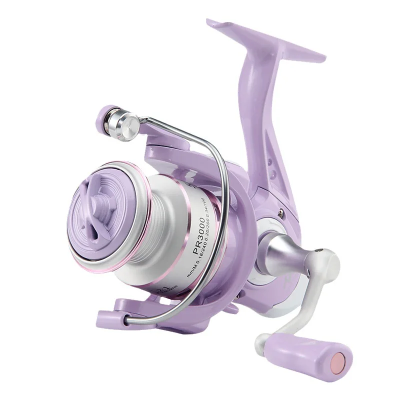 Pesca Carrete de Pesca, All-Metal Micro Spool Spinning Reel, Sea Rod Wheel, Macaron Color, Saltwater Lure Fishing Reel