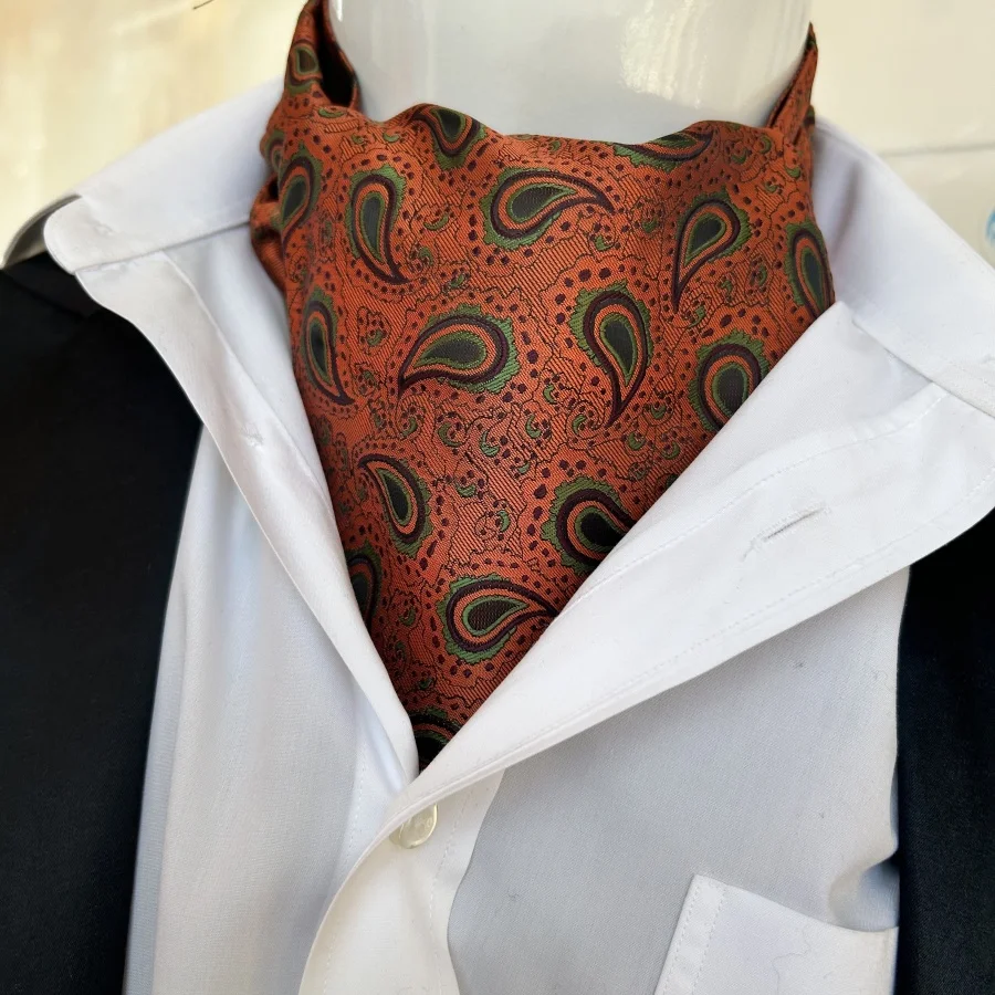 1 peçamen'sblueburgundyPerisflowerBritishstylleneckscarfadequadopara camisa formal uso diário para festas