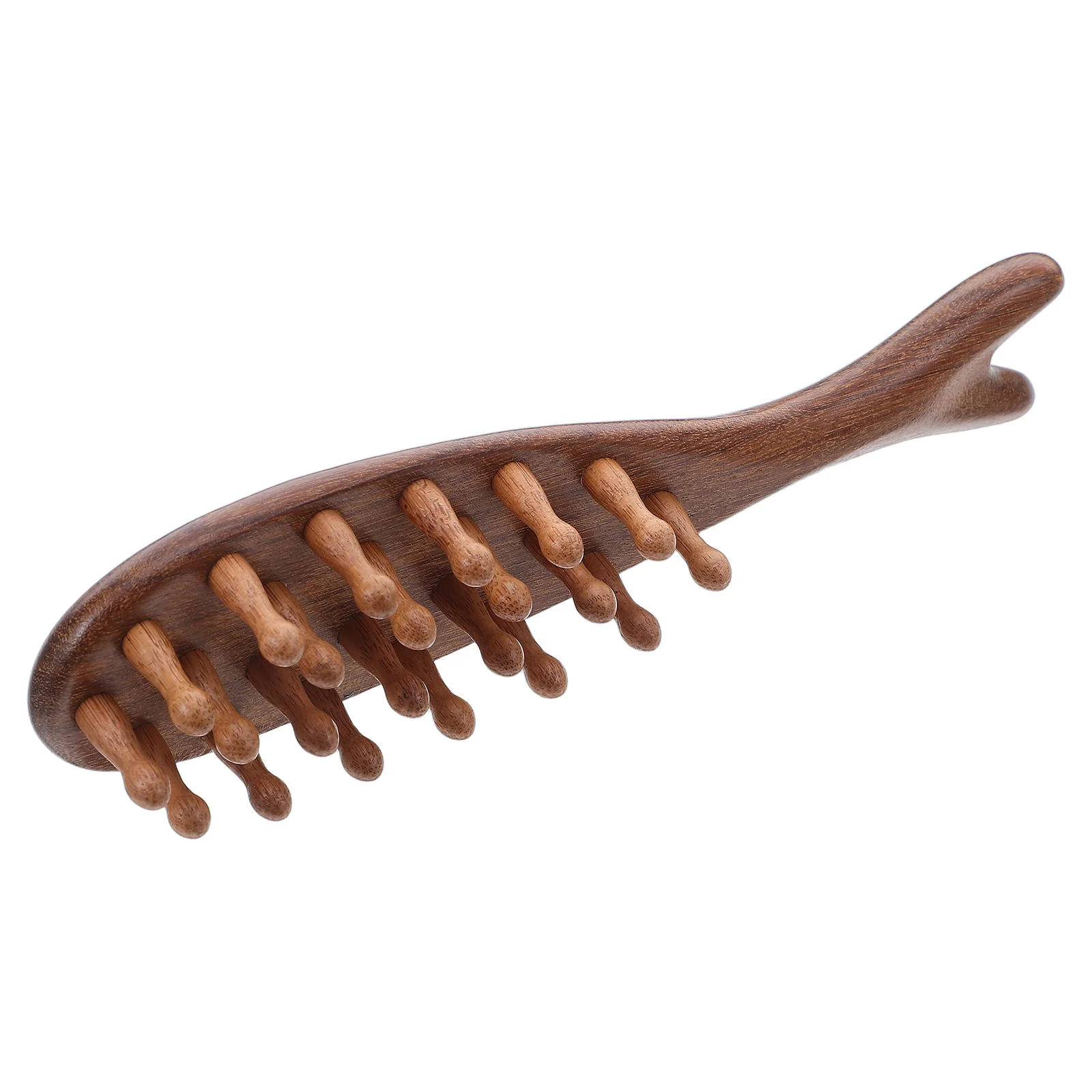 

Natural Sandalwood Scalp Comb Hollow Massage Tool Gua Sha Wooden Brush For Hair Care Detangling Head Relaxation