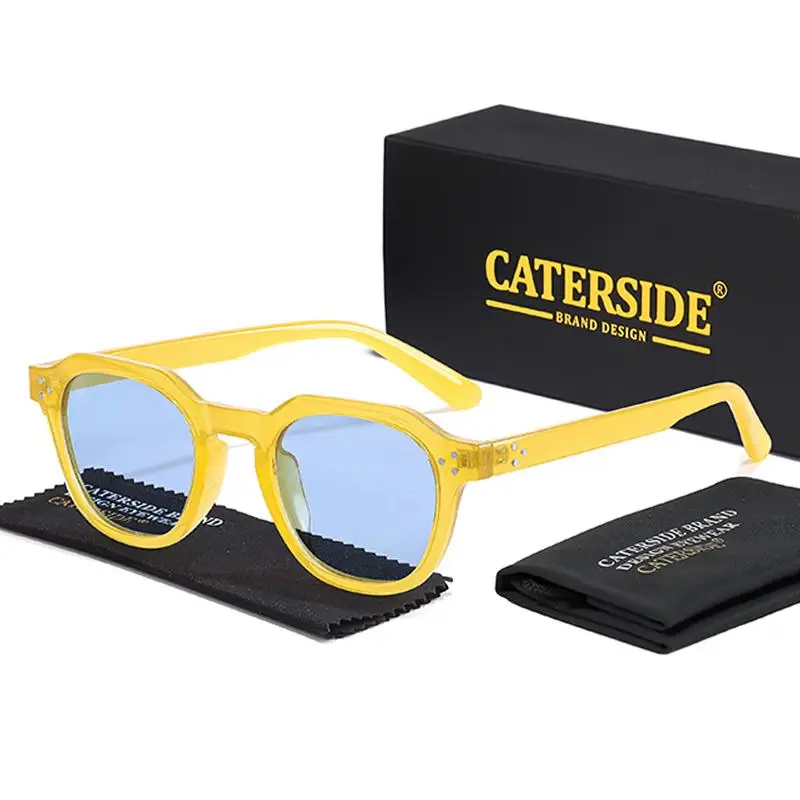 CATERSIDE Neue Modische Polarisierte Damen-Sonnenbrille mit Rundem Rahmen Farbige Sonnenbrillen für Herren Hochwertige Outdoor-Brillen für Partys und Reisen – Detail 7