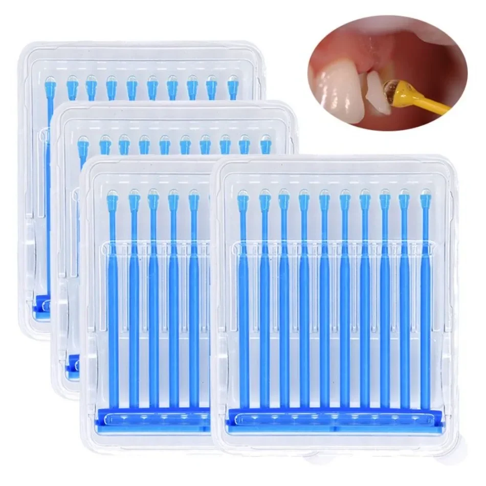 20pcs Box Dental Applicator Stick for Dental Crown Porcelain Veneer Disposable Dental Applicator