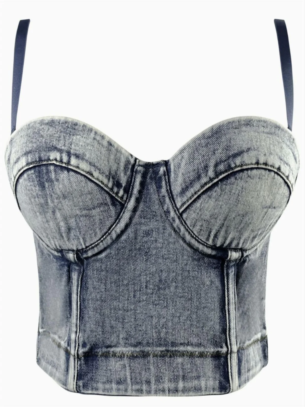 セクシーなバルデニムテートップ女性のフィボネストラップベストアウトドアウェアまたはピュアカラーポリエステル繊維オリジナルデザイン