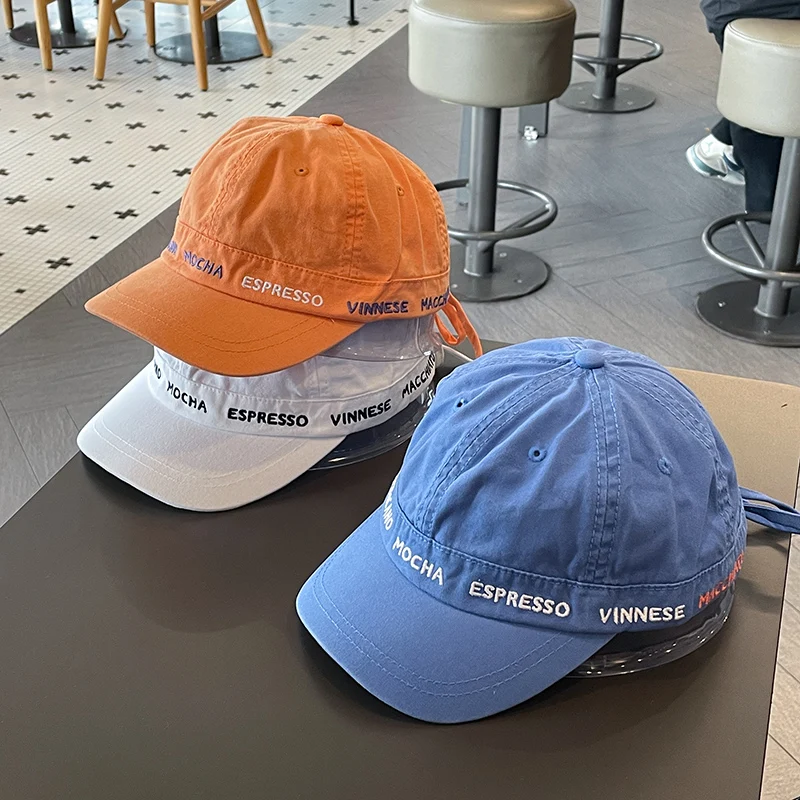 

Small Letters Baseball Hat Men and Women Summer Couple Fashion Casual Soft Top Short Brim Peaked Cap