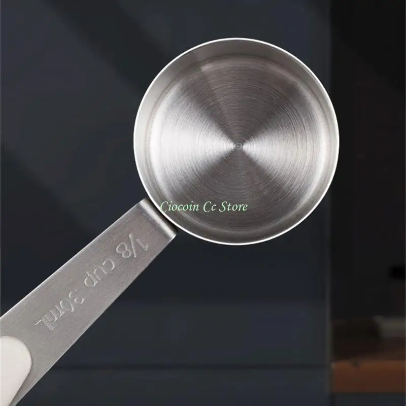 X90F Stainless Steels Measuring Coffee Scoops 30ml Small Cup Tablespoon Powder Spoon