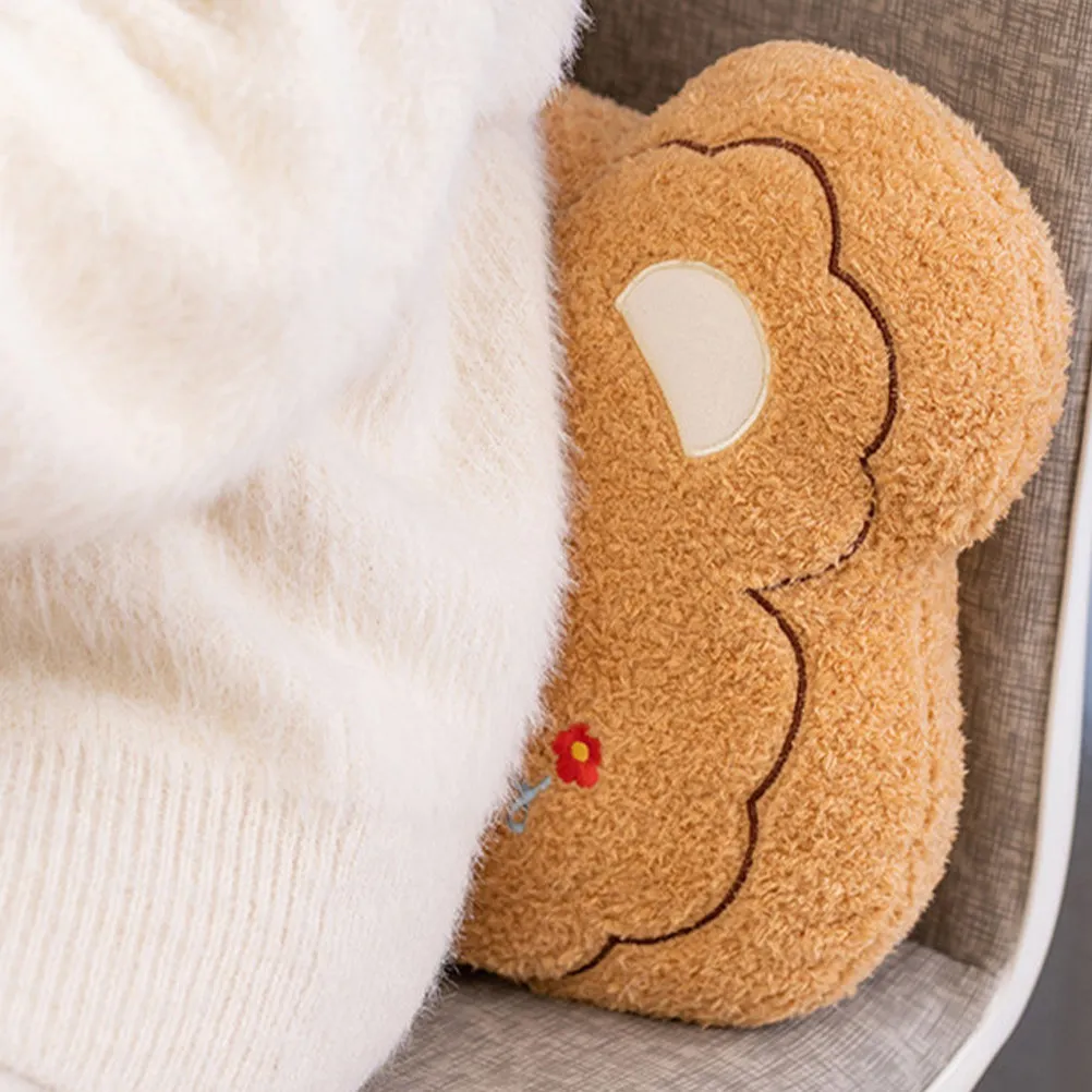 

Bear Pillow Cute Cartoon Bear Shape Soft PP Cotton Stuffed Lovely Back Cushion Ideal for Sofa Bedroom Living Room Decor
