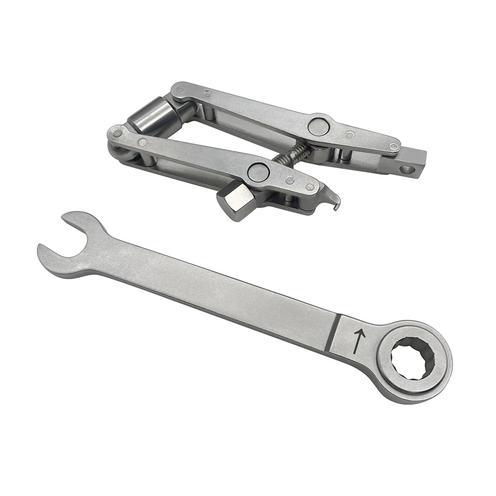 

Ортопедическое шарнирное натяжное устройство с гаечным ключом, ретракторными инструментами для снижения сжатия из нержавеющей стали