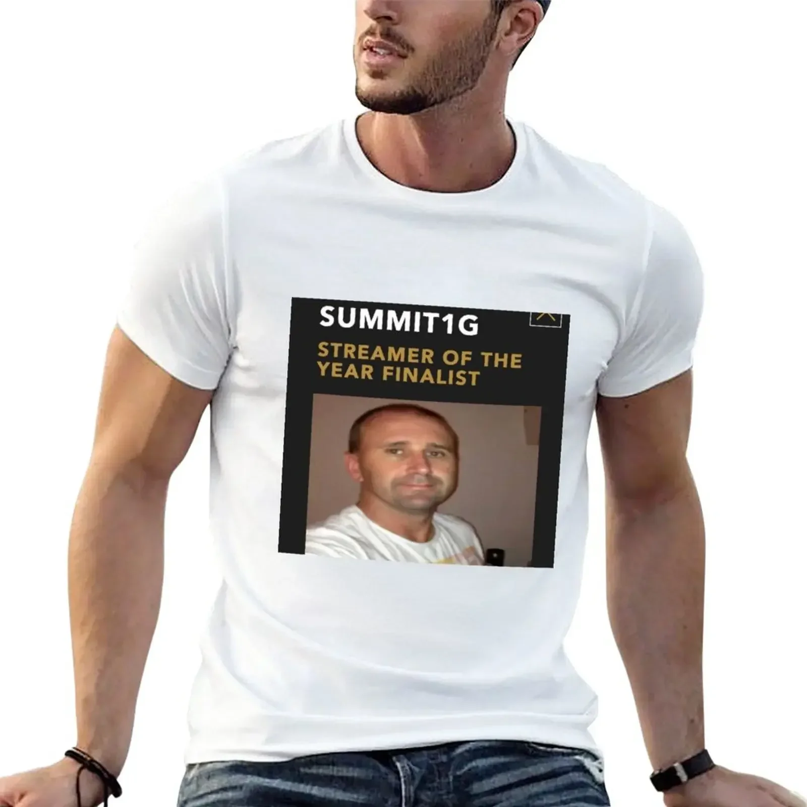 Summit1g streamer of the year finalist T-Shirt plain quick drying mens workout shirts