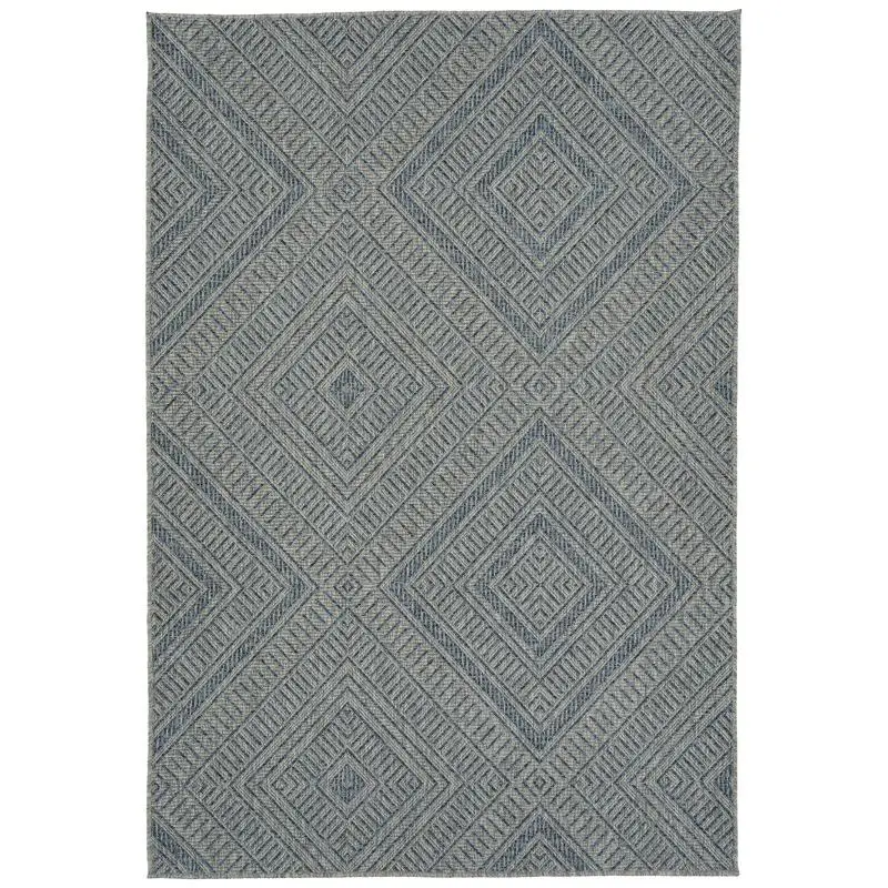 

Modern Transitional Geometric Southwestern Textured High-Low Cut & Loop Runner 2' x 6' for Home Décor, Area Rug, Stylish Design