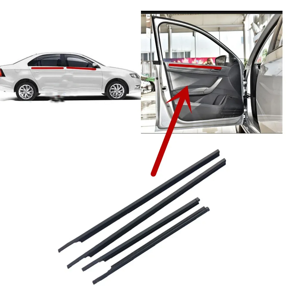 4 Pieces Inner Windows Rubber for Skoda Rapid 2013-2019 Glass Protector Decoration Weather Strip Accessories