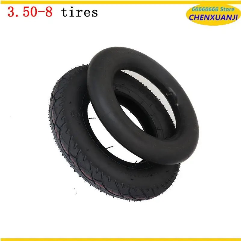 

For Electric Scooter Tire 3.50-8 outer and inner tyre For Mini Bike Lawn Mower Trailer Carts Scooter bike tire accessories