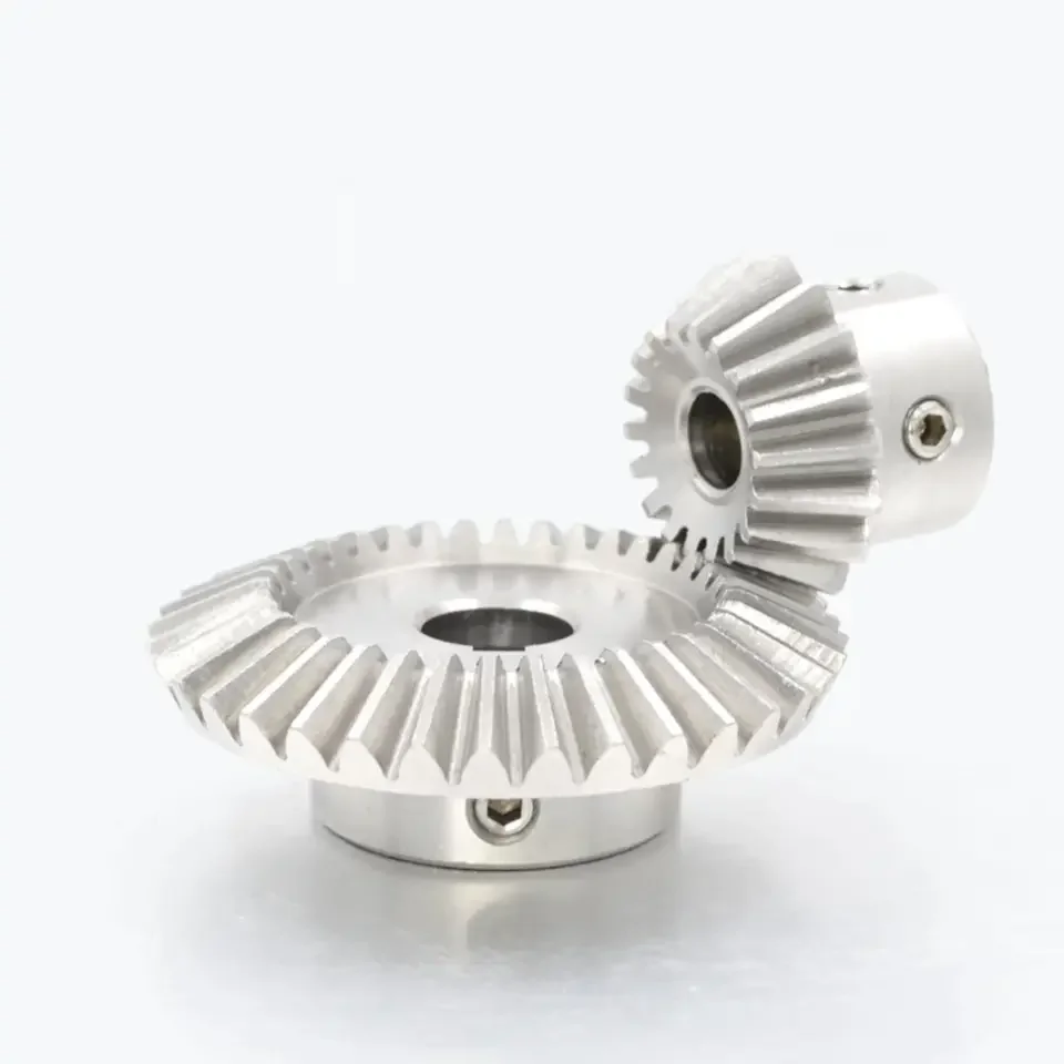 1:2 Stainless Steel Bevel Spur Gear 1M 20T-40T 1.5M 18T-36T 90-Degree Steering SUS304 Straight Bevel Gear