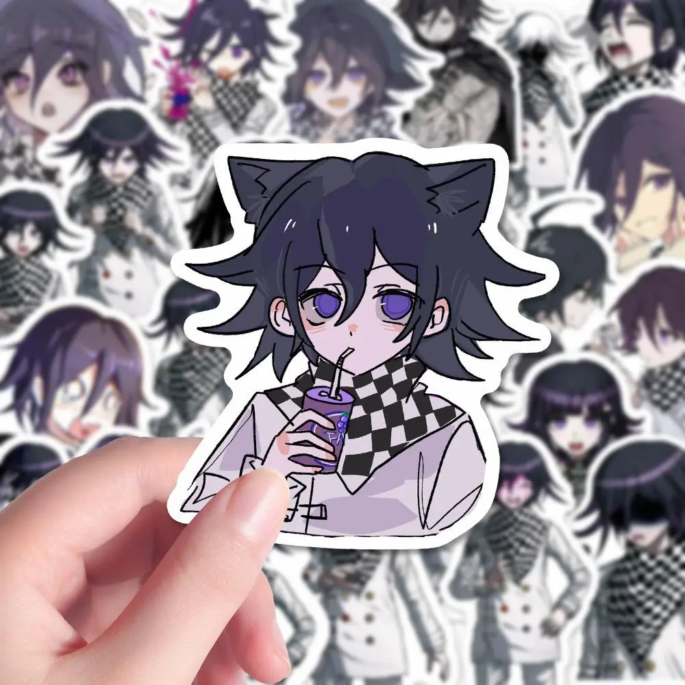 

63 шт. Danganronpa Kokichi Oma аниме наклейки мультфильм граффити наклейки шлем скейтборд ноутбук мотоцикл наклейка Декор