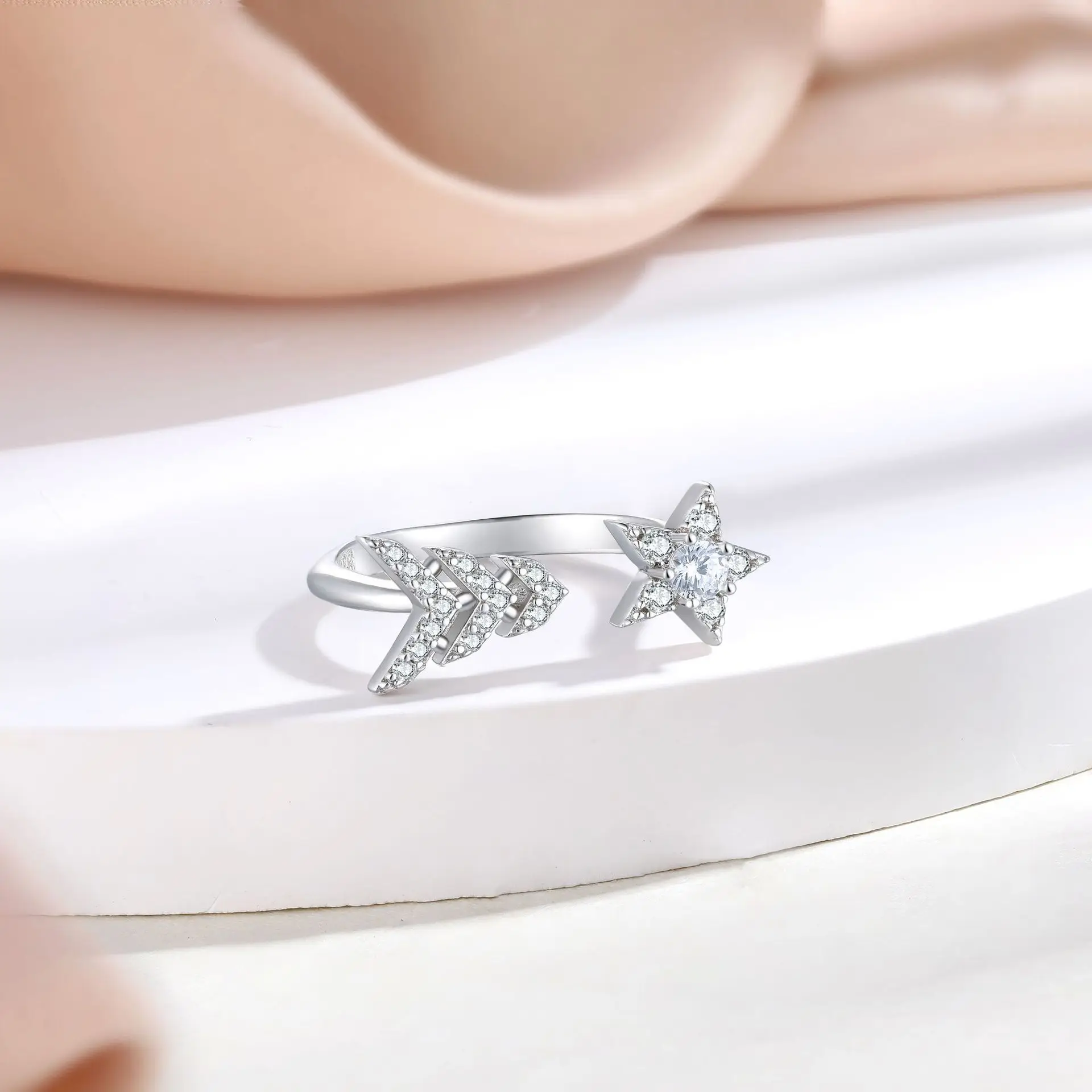 Hot selling 100% S925 Silver Open Mouth Fragrant Home Ring, Removable Ring, Fashionable Light Luxury High End Wedding Jewelry