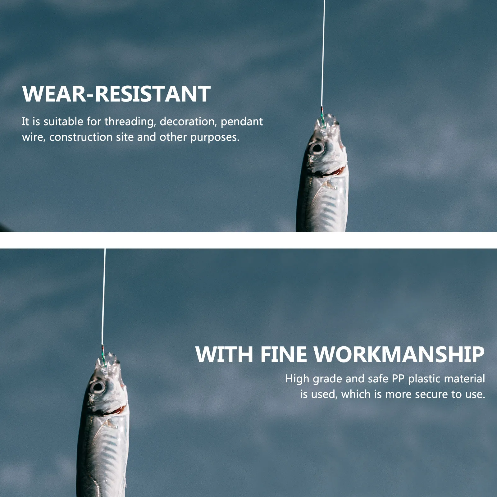 

2 рулона прозрачной невидимой подвесной нити 1 мм, прочная нейлоновая веревка для фоторамок, воздушных шаров, гирлянд, рождественских украшений, праздничного декора