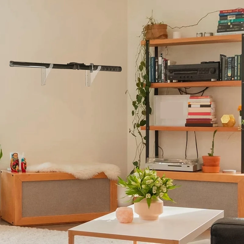 Подставка для светового меча Настенный дисплей Акриловый меч Настенное крепление Держатель дисплея Прозрачный настенный держатель для меча