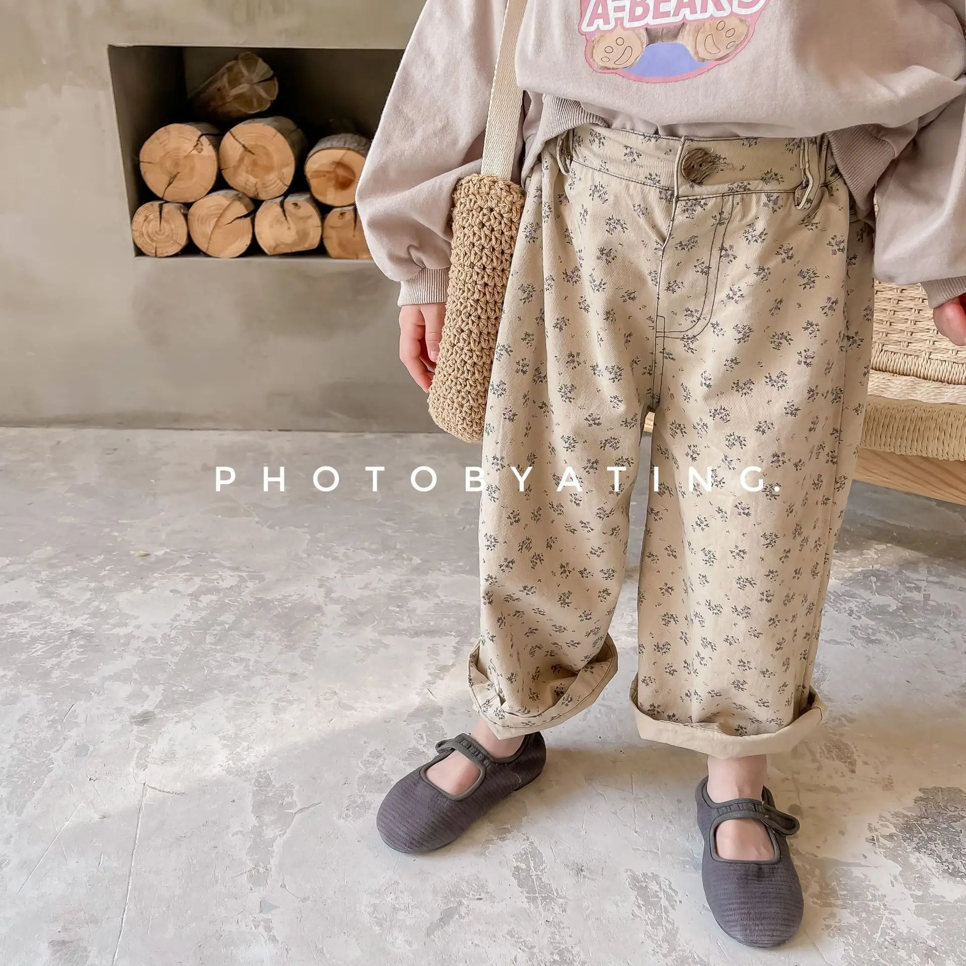 Girl Pants 2024 Spring Children New Children Korean Style Spring Washed Cotton Haren Pants Girls Casual Pants Kid Girls Clothes