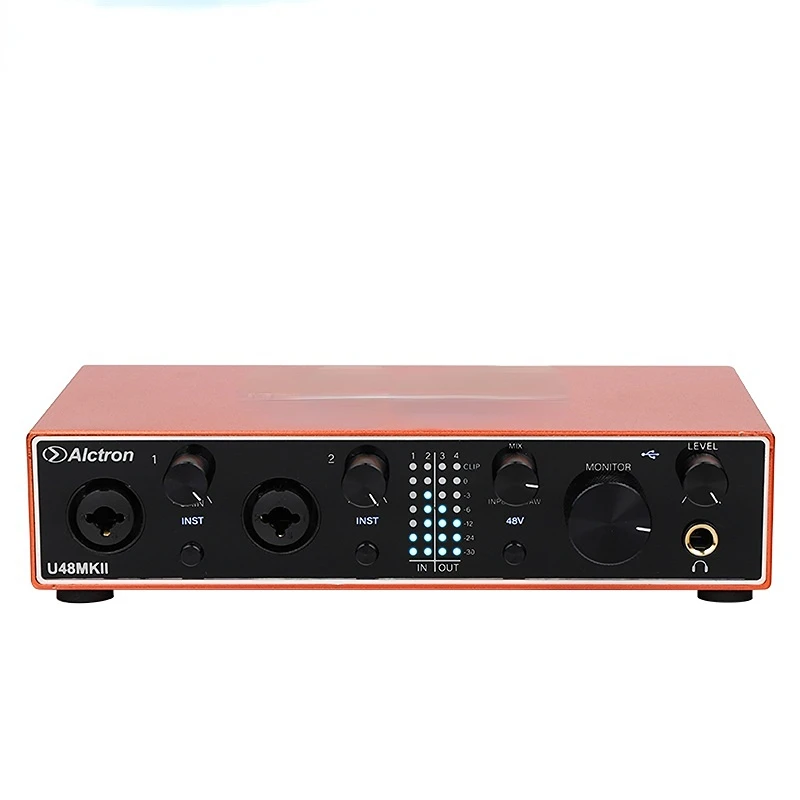 USB Single Channel Audio Interface Realtime Display For Recording Dubbing Make Songs and Later Modification