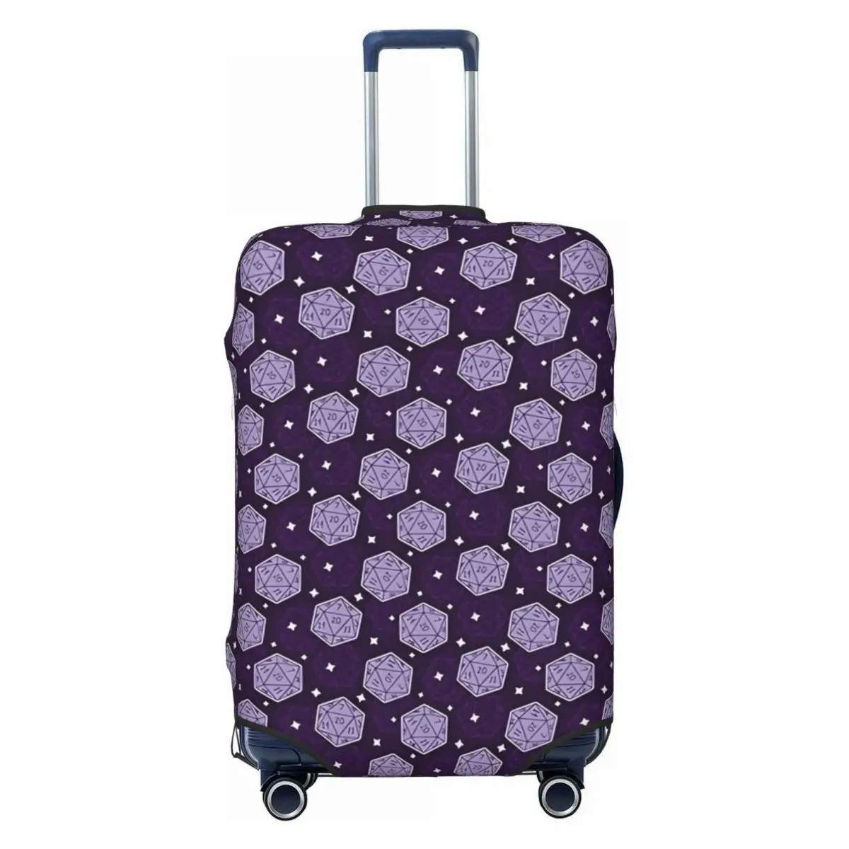 

D20 Dice Set Pattern Suitcase Cover Vacation Strectch Luggage Case Business Protection