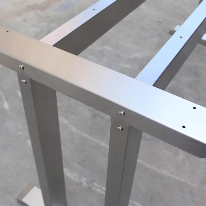 Stainless steel table foot large desk solid wood large board bracket legs dining table computer desktop table rack load-bearing
