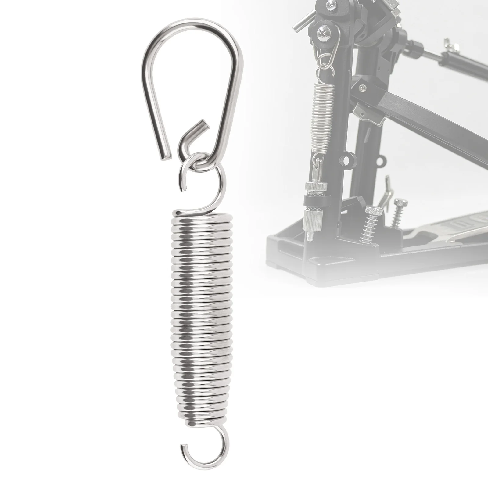 Iron Drum Foot Pedal Springs for Single Double Drums Stepping Hammer Spring with Hook Standard Replacement Parts