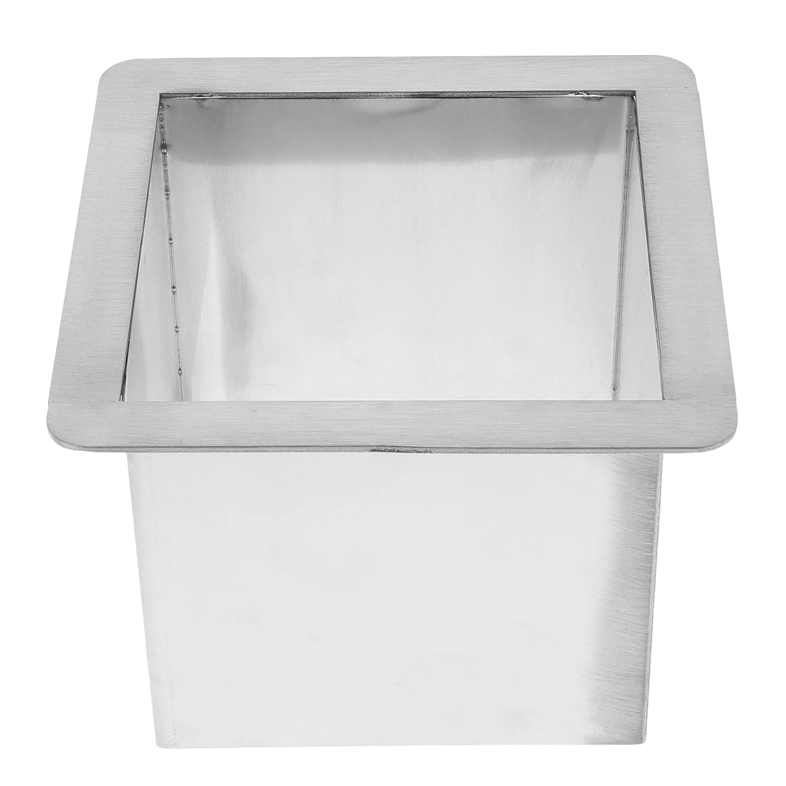 

Квадратная втулка для желоба, столешница из нержавеющей стали, встроенная втулка для кухонной стойки, вставная мусорная желоба для мусорного бака