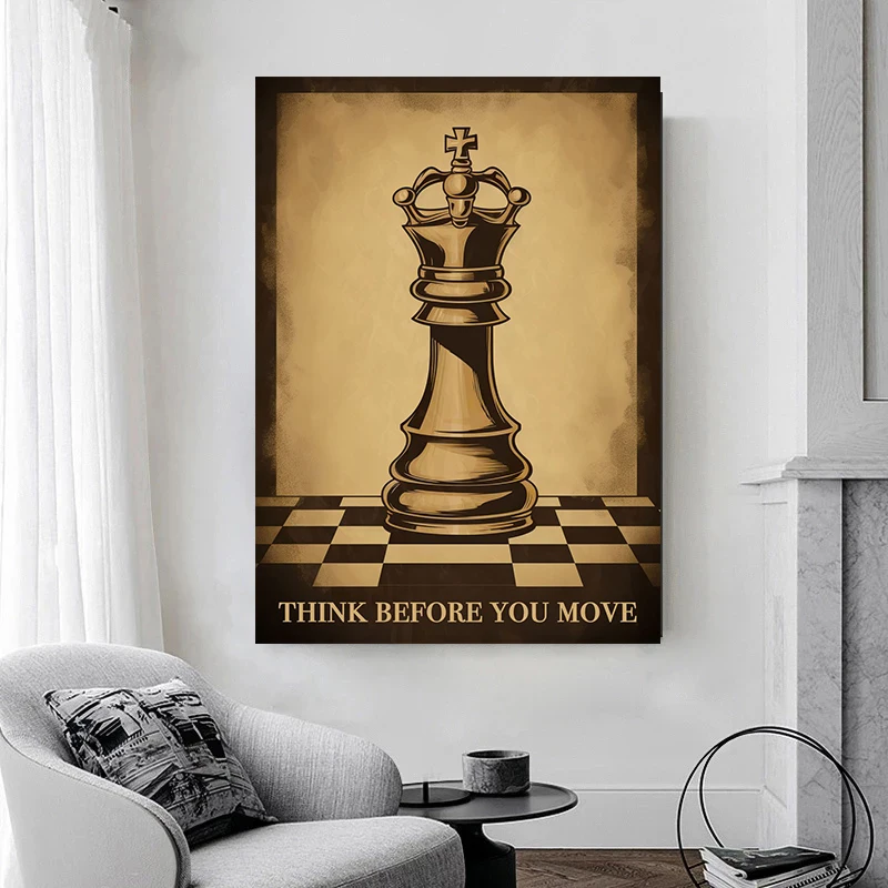 Gym Success Iceberg Motivation Chess Mindset Focus Leopard Canvas Painting Poster Print Wall Pictures for Living Room Home Decor