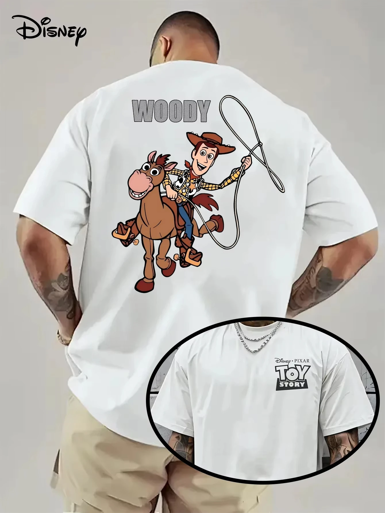 وودي توي ستوري ديزني بيكسار كارتون طباعة 2026 صيف جديد ملابس غير رسمية للشارع تي شيرت للرجال والنساء #1