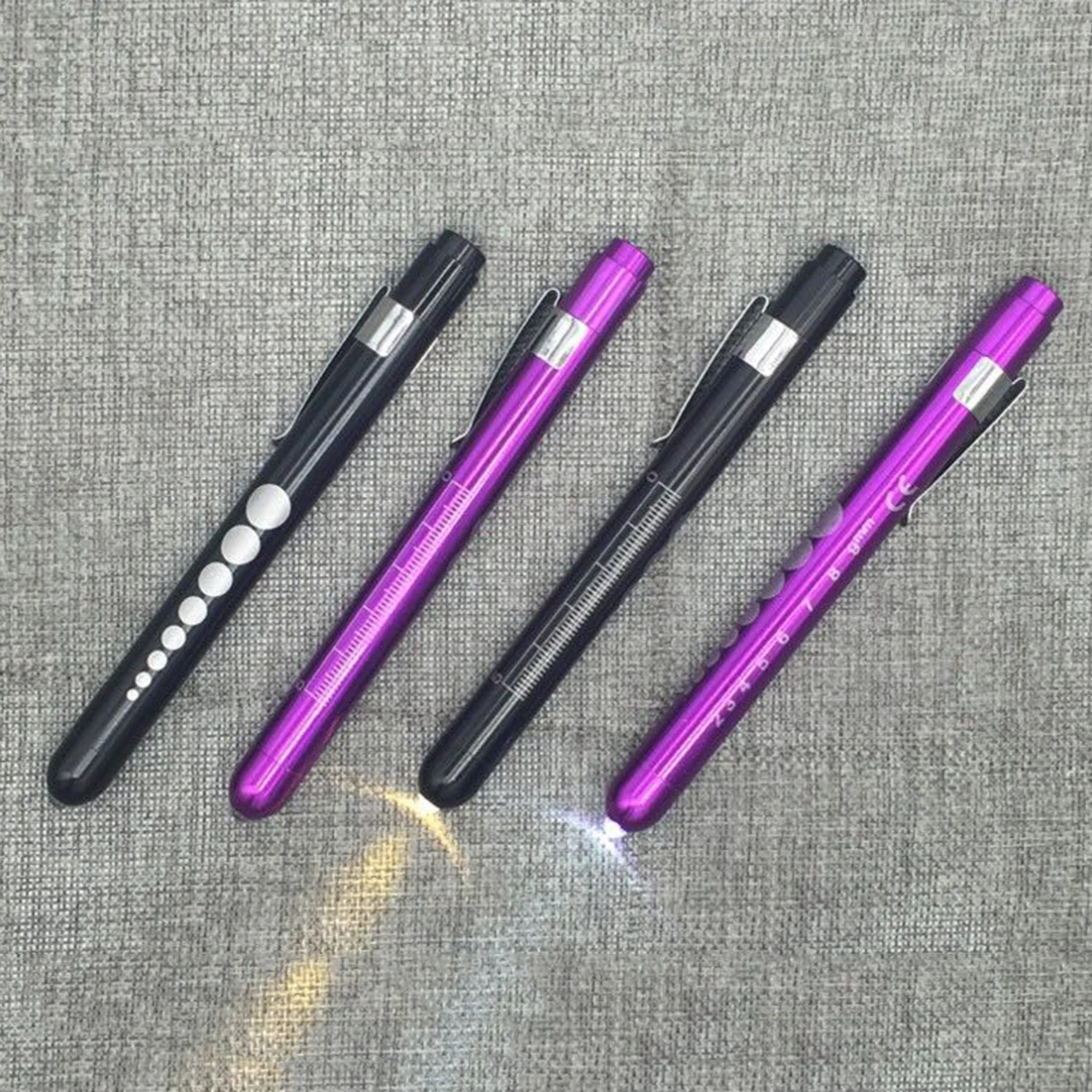 

2pcs Medical Pen Light Pupil Gauge Led For Nurses Doctors Aluminum Alloy Body Nursing Student Tool Kit Teaching