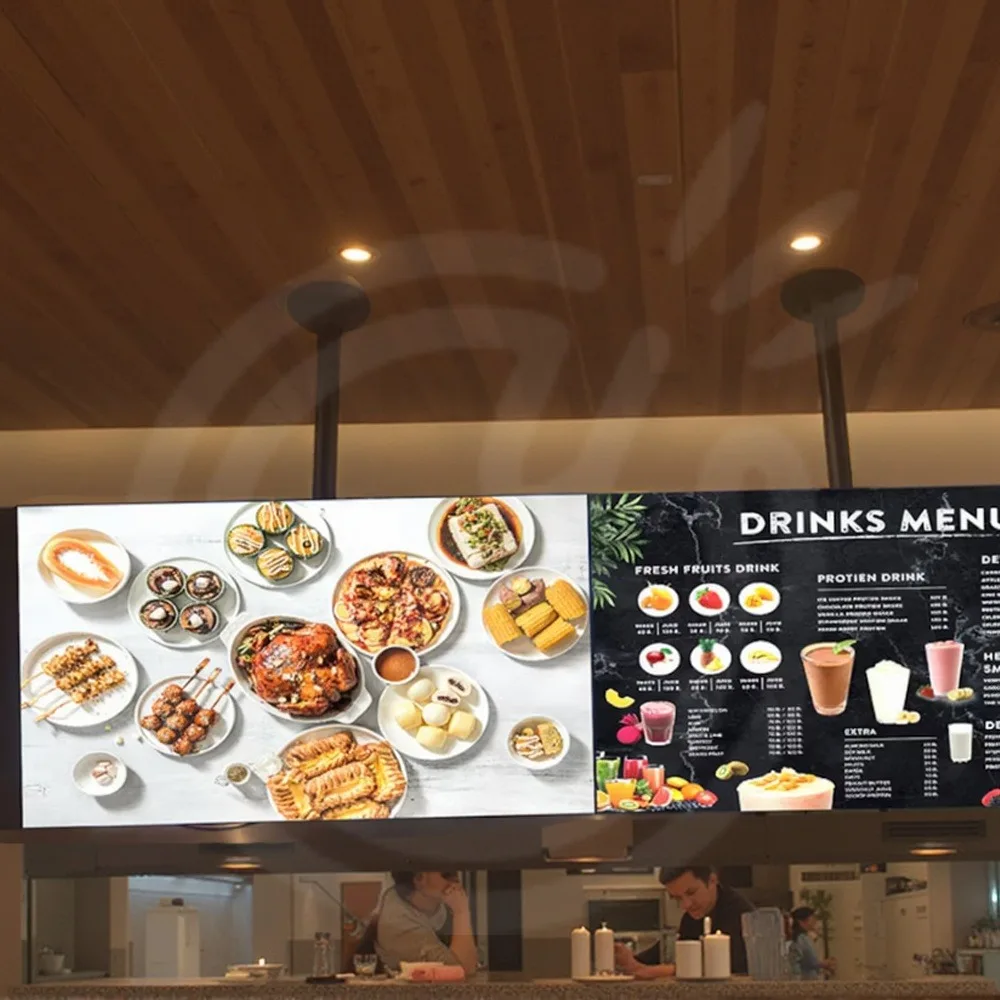 Custom LED Light Box Sign LED Backlit Menu Board Illuminated Poster Display Booth Ultra-Thin Poster Hanging Sign Restaurant Cafe