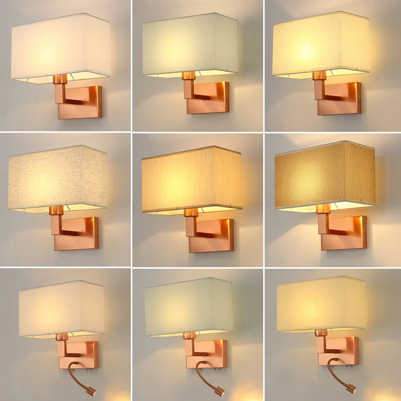 

Modern Bedside LED Wall Lamps with 1W Soptlight Metal Indoor Light Fixtures Bedroom Living Room Mirror Light Home Decor