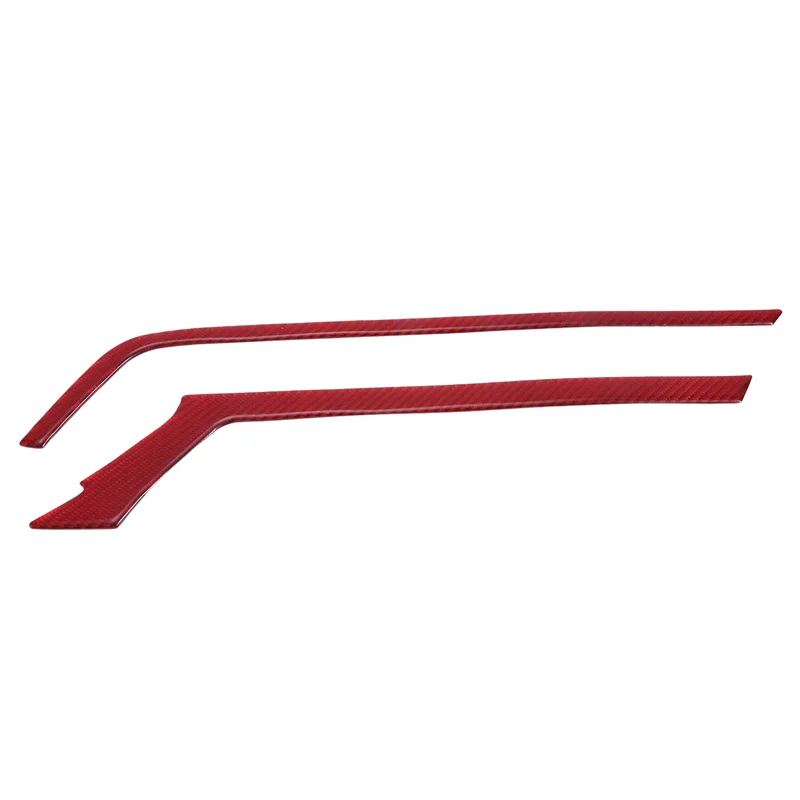 

High Quality ABS Red Carbon Fiber Middle Air Vent Outlet Cover Trim Decor Sticker For Honda Civic 10Th Gen 2016 2017 2018 2019 P